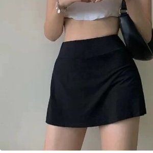 Mini Black Skort
